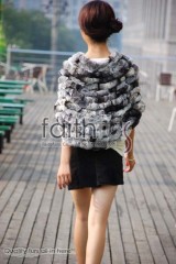 Rex Rabbit Fur Knitted Cape