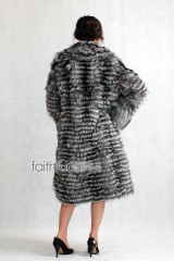 Silver Fox fur Long Coat/Overcoat