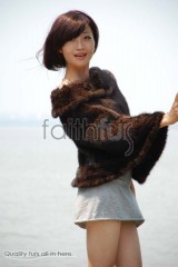 Mink Fur Knitted Cape