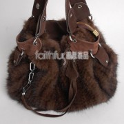 Mink Knitted Fur Handbag / Purse
