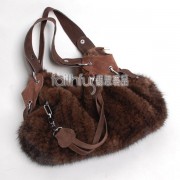 Mink Knitted Fur Handbag / Purse