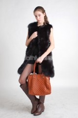 Black Fox Fur Vest
