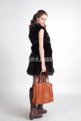 Black Fox Fur Vest