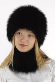 Women Winter Real Fox Fur Beanie Hat Cap
