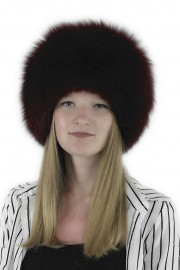 Women Winter Real Fox Fur Russian Davy Crockett Hat with Tail