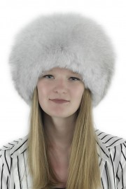 Women Winter Real Fox Fur Russian Davy Crockett Hat with Tail