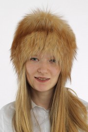 Women Winter Real Fox Fur Beanie Hat Cap