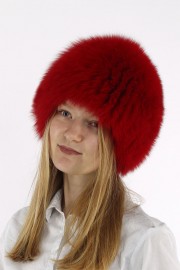 Women Winter Real Fox Fur Beanie Hat Cap