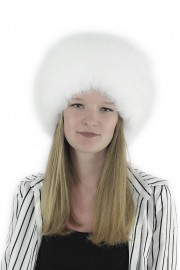 Women Winter Real Fox Fur Russian Davy Crockett Hat with Tail