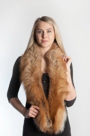 Ladies Winter Real Fox Fur Scarf Stole Shawl Muffler Red Fox