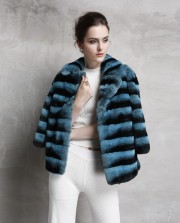 Rex Rabbit Fur Jacket Chinchilla Coat