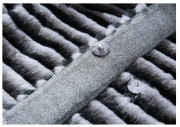 High Quality Knitted Natural Mink fur Coats with Cashmere Collar