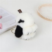 Rabbit Keychain Fluffy Bunny Keychain Mink Fur Keyring