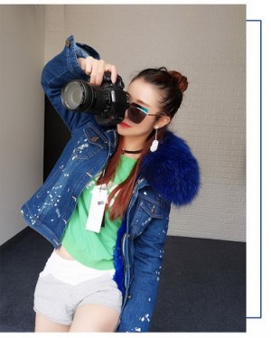 Real Rabbit Fur Thick Lining with Raccoon Fur Collar Parka