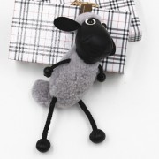 Sheep Fluffy Keychain Real Fur Charm