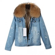 Real Rabbit Fur Thick Lining with Raccoon Fur Collar Parka