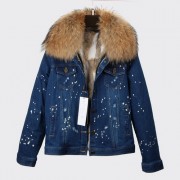 Real Rabbit Fur Thick Lining with Raccoon Fur Collar Parka