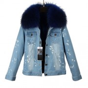 Real Rabbit Fur Thick Lining with Raccoon Fur Collar Parka