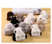 Rabbit Keychain Fluffy Bunny Keychain Mink Fur Keyring