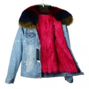 Real Rabbit Fur Thick Lining with Raccoon Fur Collar Parka