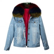 Real Rabbit Fur Thick Lining with Raccoon Fur Collar Parka