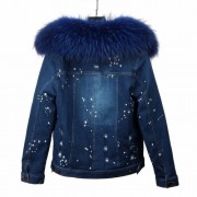 Real Rabbit Fur Thick Lining with Raccoon Fur Collar Parka