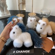 Unicorn Keychain Fluffy Keychain
