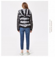 Real Rex Rabbit Fur Down Coat with Hood