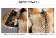 Women Leather Jacket with Real Mink Fur Red Fox Fur