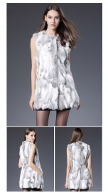 Natural Real Rex Rabbit Fur Vest Fuzzy Vest