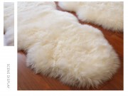 Australia Sheepskin Rug White Fur Carpet Double Pelt Sheepskin Rug for Sofa