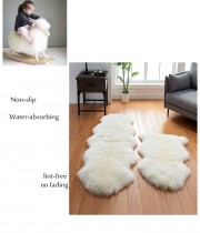 Australia Sheepskin Rug White Fur Carpet Double Pelt Sheepskin Rug for Sofa