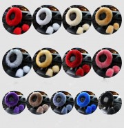 Multi Colored Real Sheepskin Car Steering Wheel Gear Shift Handbrake Fur Cover