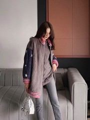 Winter Velvet Mink Fur Coat Print Star