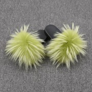 Womens Real Raccoon Fur Slides Extra Fluffy Slippers Furry Slides Multicolor