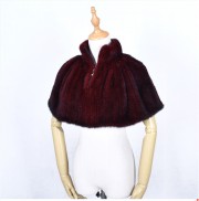 Real Knitted Mink Fur Bolero Stole Poncho Cape Mink Shawl Wrap