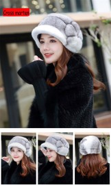 Fashion Mink Fur Cap for Women