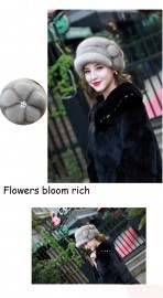 Fashion Mink Fur Cap for Women