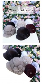 Fashion Mink Fur Cap for Women