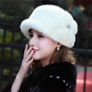 Fashion Mink Fur Cap for Women