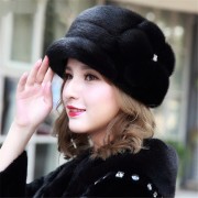 Fashion Mink Fur Cap for Women