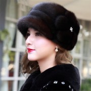 Fashion Mink Fur Cap for Women