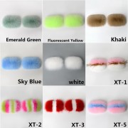 Dazzle Color Sole Fox Raccoon Fur Slides Fluffy Slippers